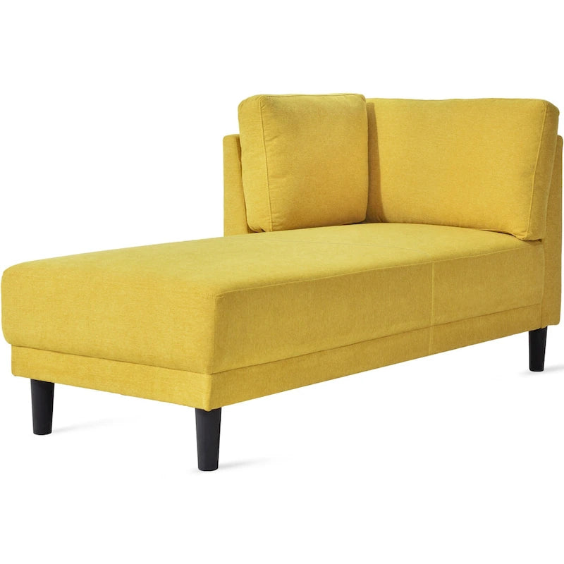 Chaise longue d'angle en lin avec accoudoir, fauteuil d'appoint moderne rembourré