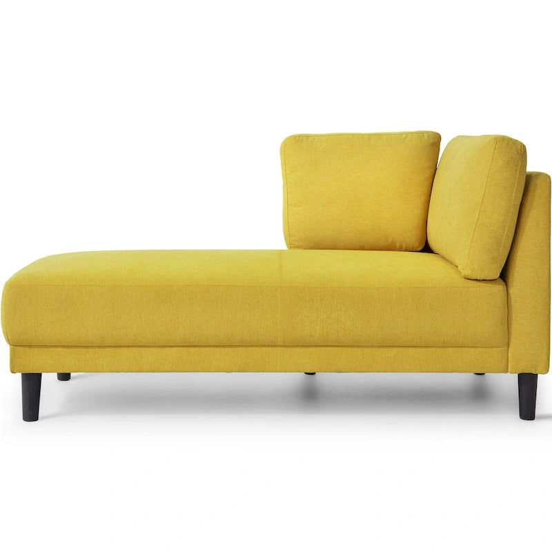 Chaise longue d'angle en lin avec accoudoir, fauteuil d'appoint moderne rembourré