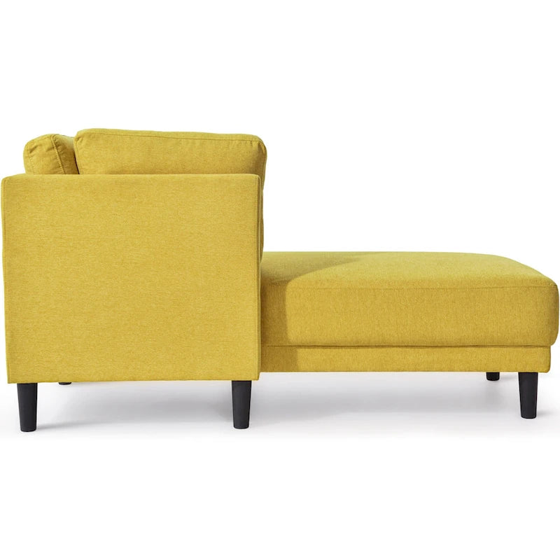 Chaise longue d'angle en lin avec accoudoir, fauteuil d'appoint moderne rembourré