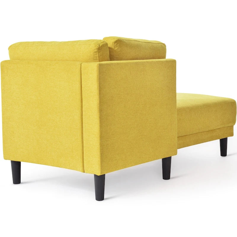 Chaise longue d'angle en lin avec accoudoir, fauteuil d'appoint moderne rembourré