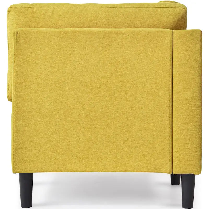 Chaise longue d'angle en lin avec accoudoir, fauteuil d'appoint moderne rembourré