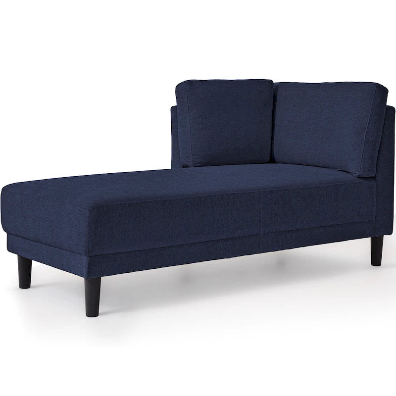Chaise longue d'angle en lin avec accoudoir, fauteuil d'appoint moderne rembourré