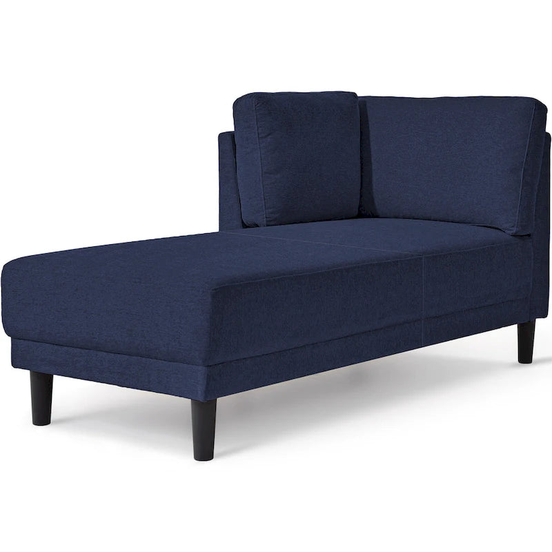 Chaise longue d'angle en lin avec accoudoir, fauteuil d'appoint moderne rembourré