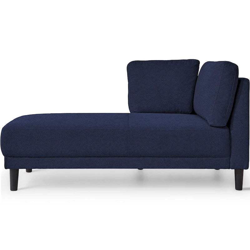 Chaise longue d'angle en lin avec accoudoir, fauteuil d'appoint moderne rembourré