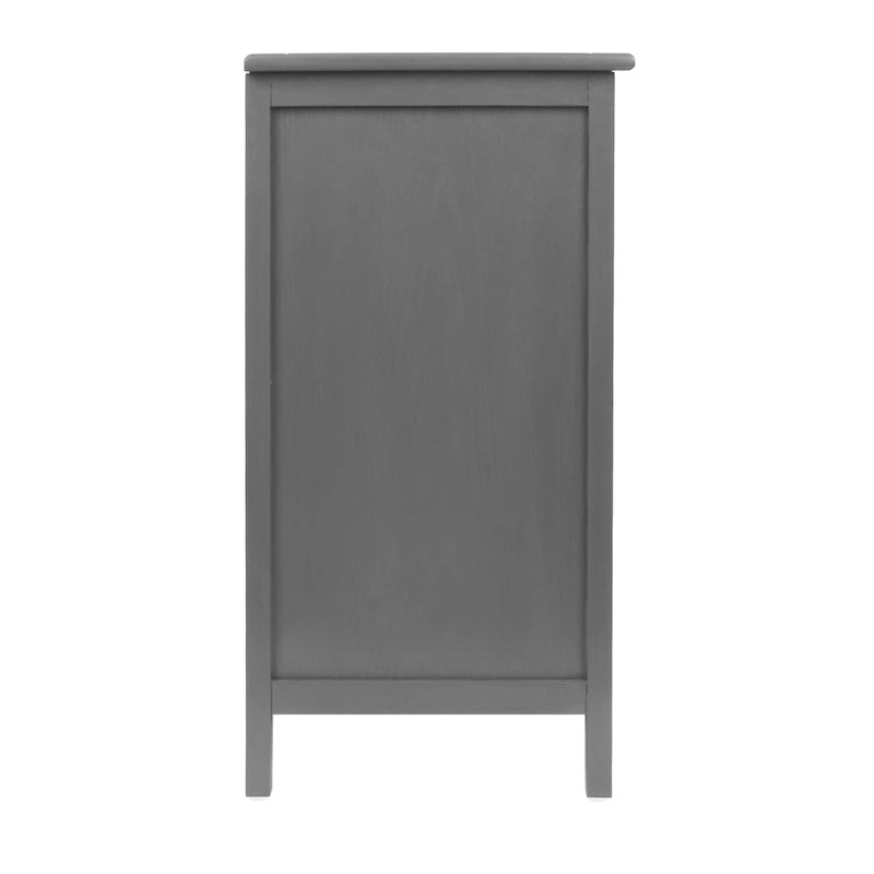 3-Drawer Chest Cabinet with Hollow-Carved Natural Rattan and Wood Grain for Bedroom