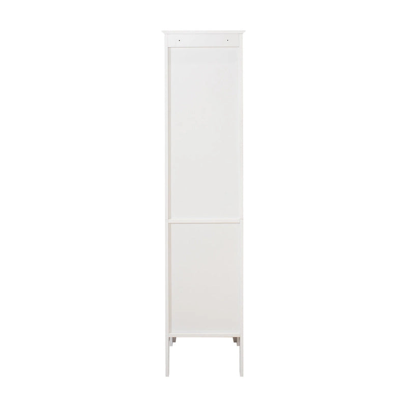 5-Tier Narrow Freestanding Bathroom Storage Cabinet with 2 Shutter Doors