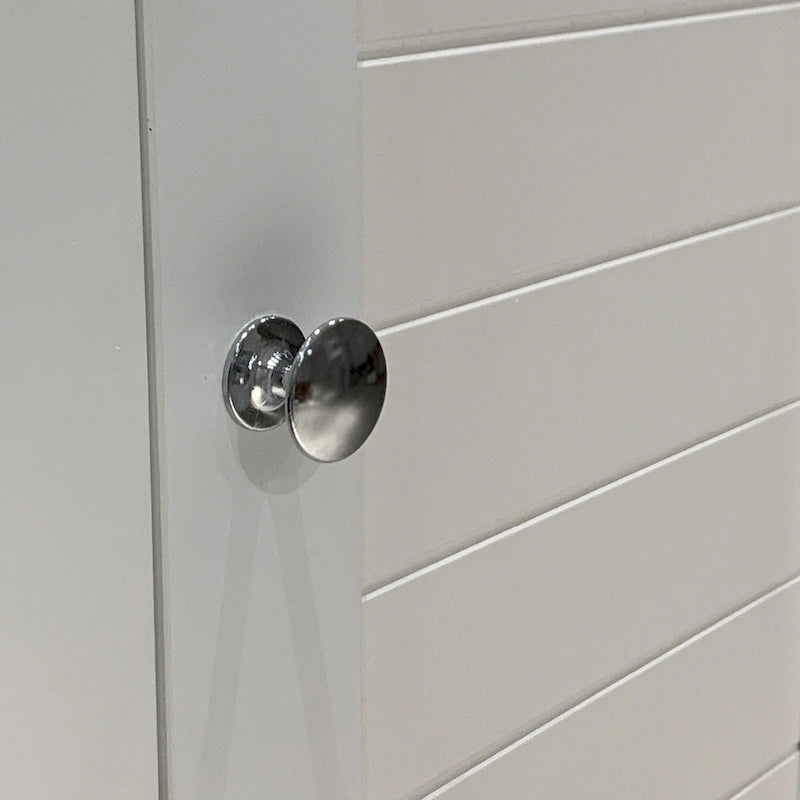 5-Tier Narrow Freestanding Bathroom Storage Cabinet with 2 Shutter Doors