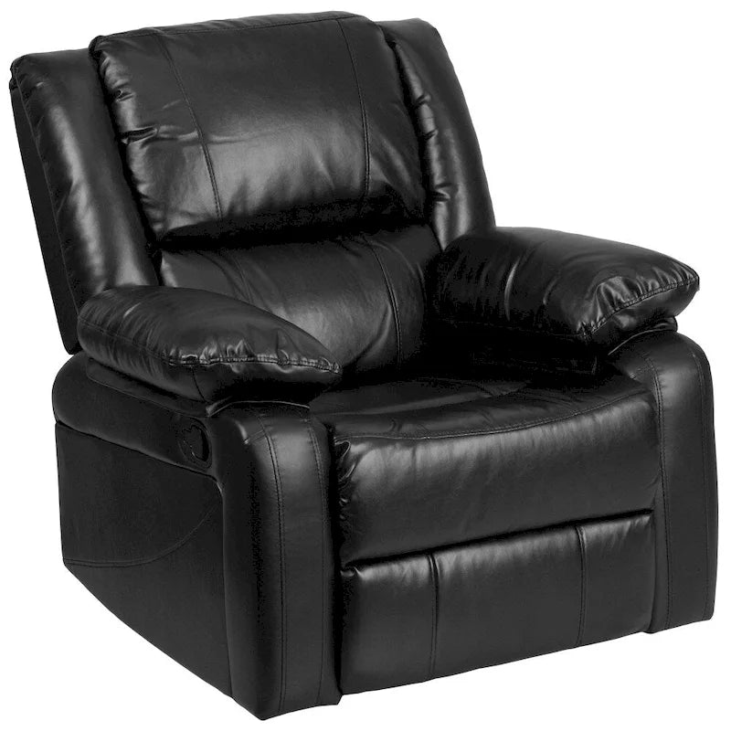 Pillow Back Leathersoft Recliner Chair with Plush Arms