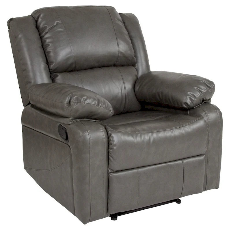 Pillow Back Leathersoft Recliner Chair with Plush Arms