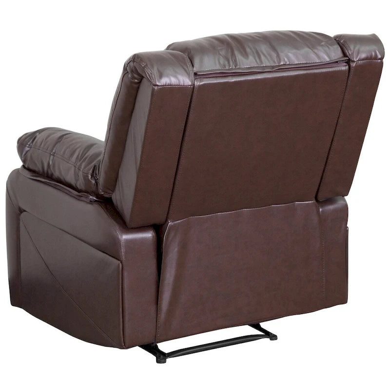 Pillow Back Leathersoft Recliner Chair with Plush Arms