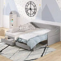 Twin Size Wooden Daybed with Storage Drawers