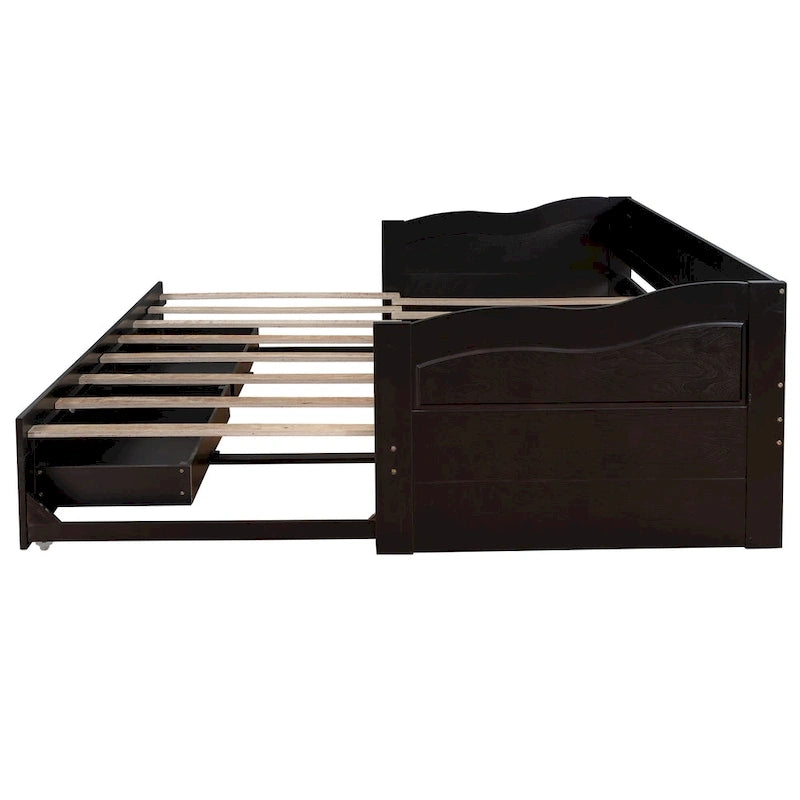 Twin Size Wooden Daybed with Storage Drawers