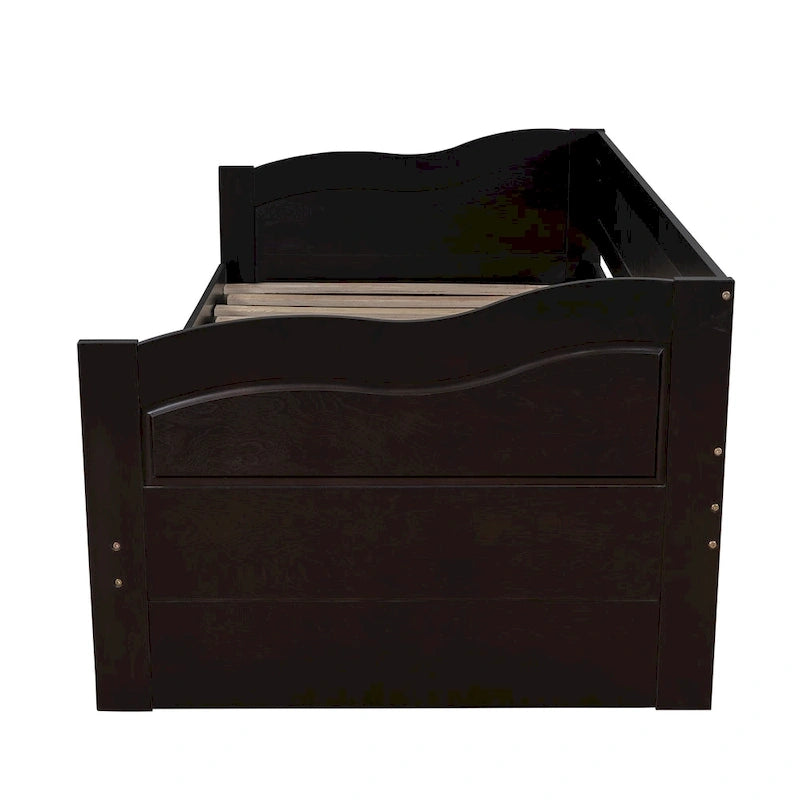 Twin Size Wooden Daybed with Storage Drawers