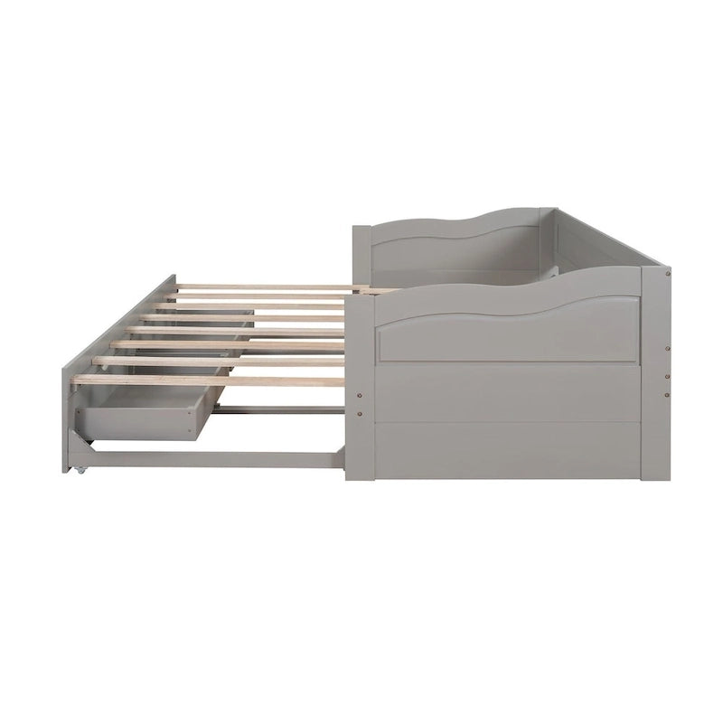 Twin Size Wooden Daybed with Storage Drawers