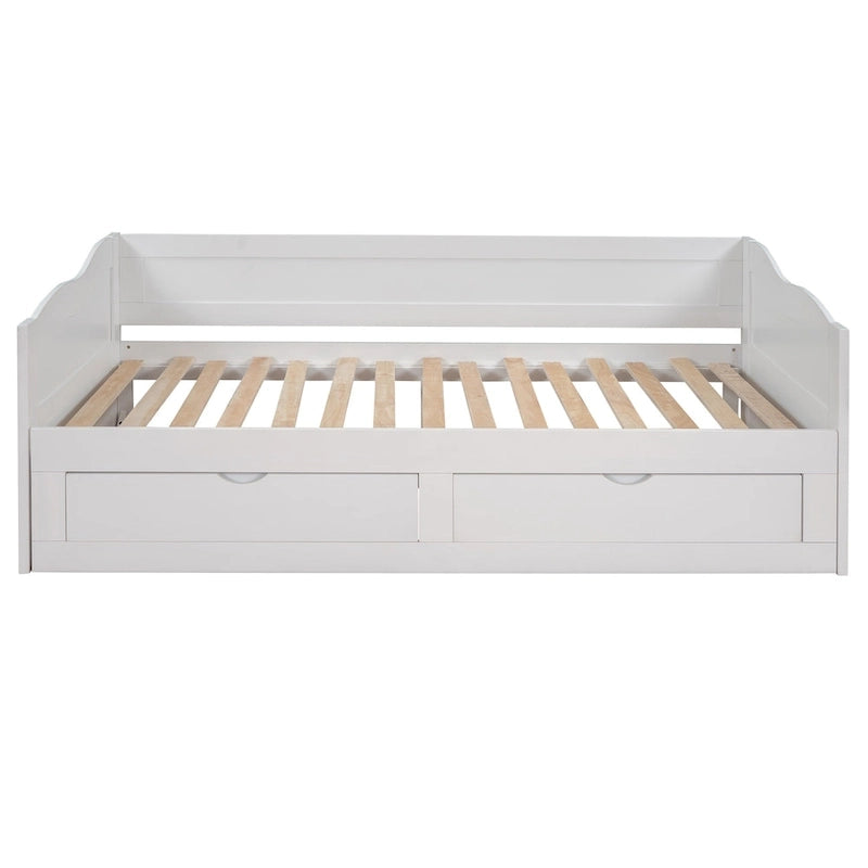 Twin Size Wooden Daybed with Storage Drawers