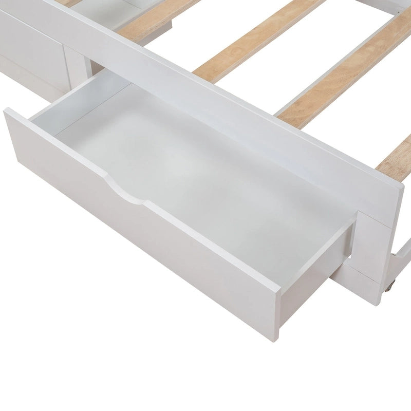 Twin Size Wooden Daybed with Storage Drawers