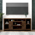 TV Stand Console 74 Inch for TVs up to 85 Inches Whiskey Finish Wood
