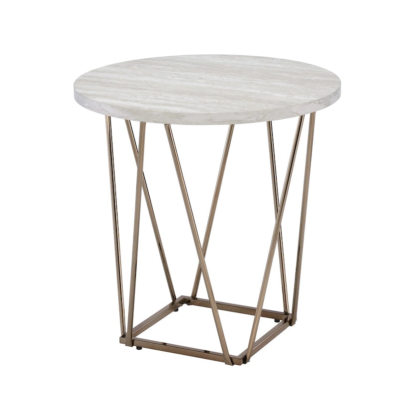 Ravine Marble Top Side Table