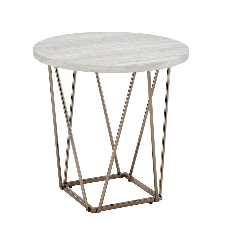 Ravine Marble Top Side Table