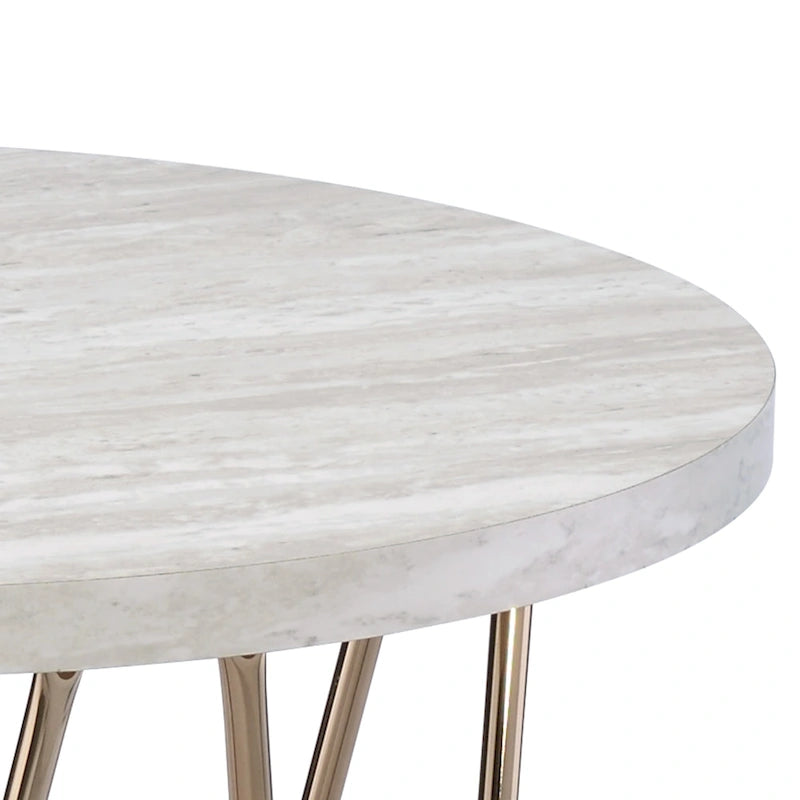 Ravine Marble Top Side Table