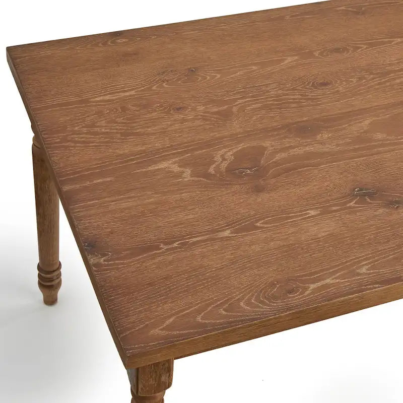 Dining Table with Turned Legs, 29H x 60W x 36D Inches, Three Color Options
