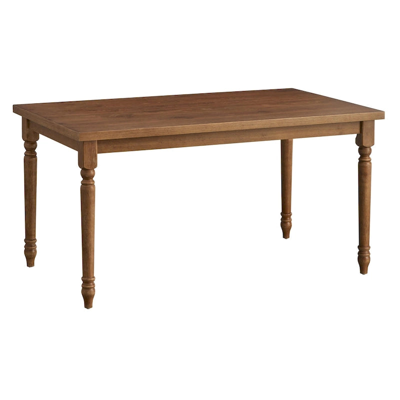 Dining Table with Turned Legs, 29H x 60W x 36D Inches, Three Color Options