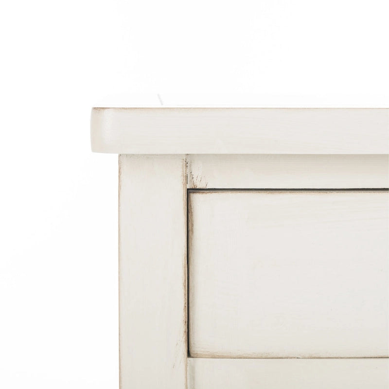 French Country Style End Table with 2 Drawers 18W x 15D x 30H Inch