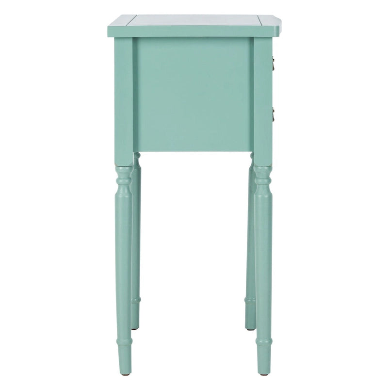 French Country Style End Table with 2 Drawers 18W x 15D x 30H Inch