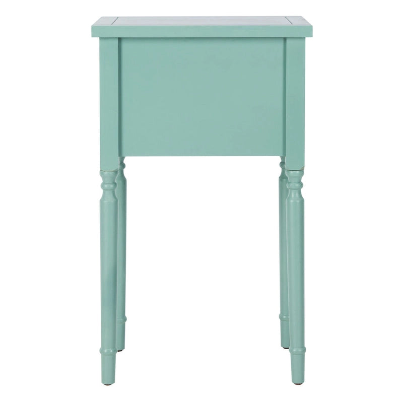 French Country Style End Table with 2 Drawers 18W x 15D x 30H Inch