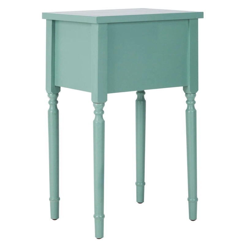 French Country Style End Table with 2 Drawers 18W x 15D x 30H Inch