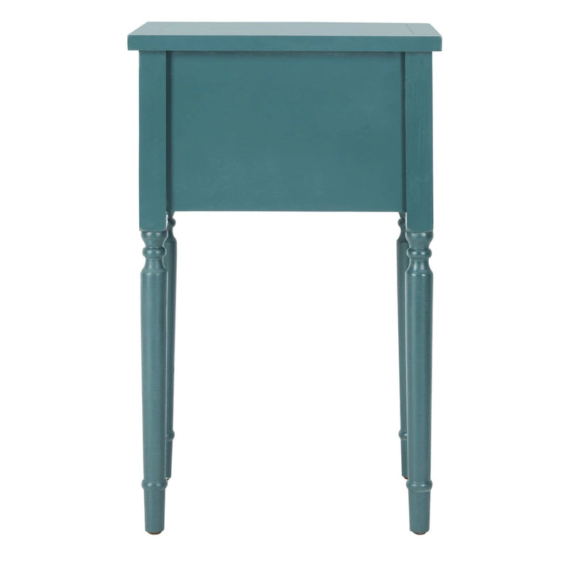 French Country Style End Table with 2 Drawers 18W x 15D x 30H Inch