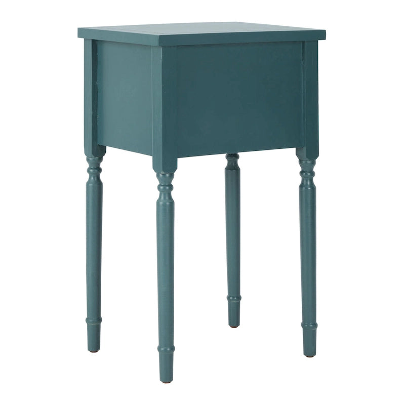 French Country Style End Table with 2 Drawers 18W x 15D x 30H Inch