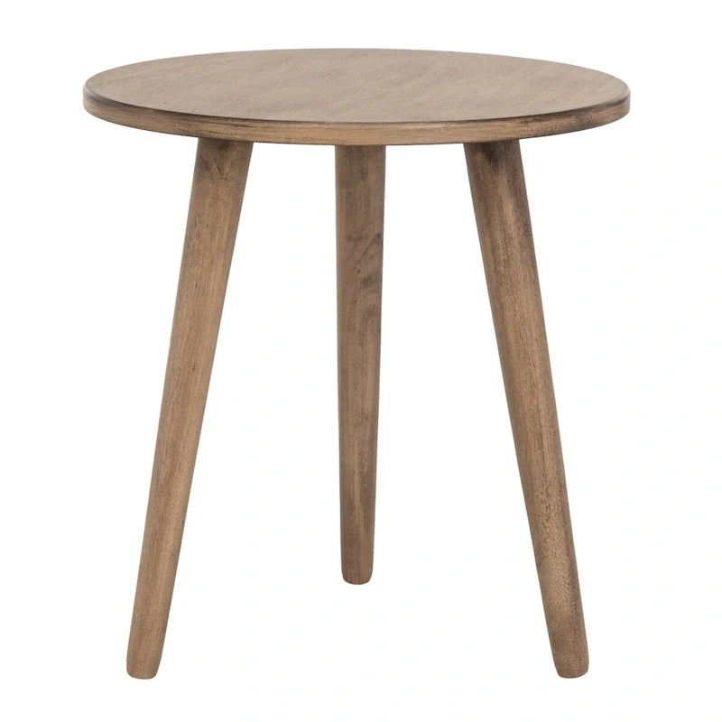 Round Accent Side Table 16x16x16 Inch Pine Wood Multi-Color
