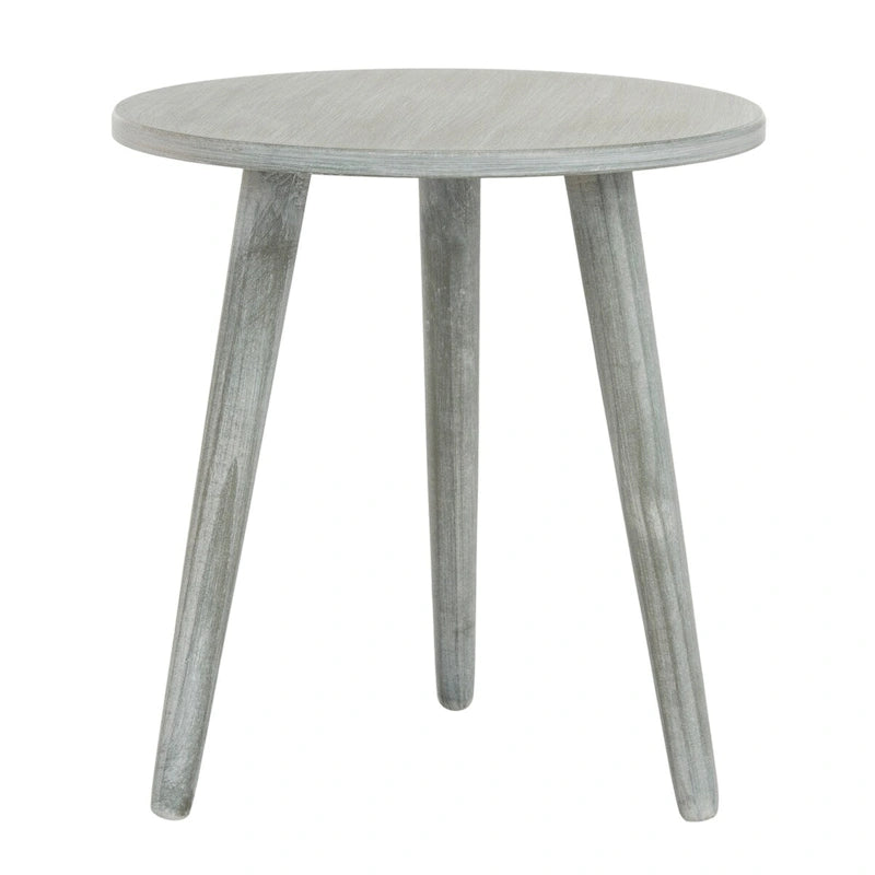 Round Accent Side Table 16x16x16 Inch Pine Wood Multi-Color