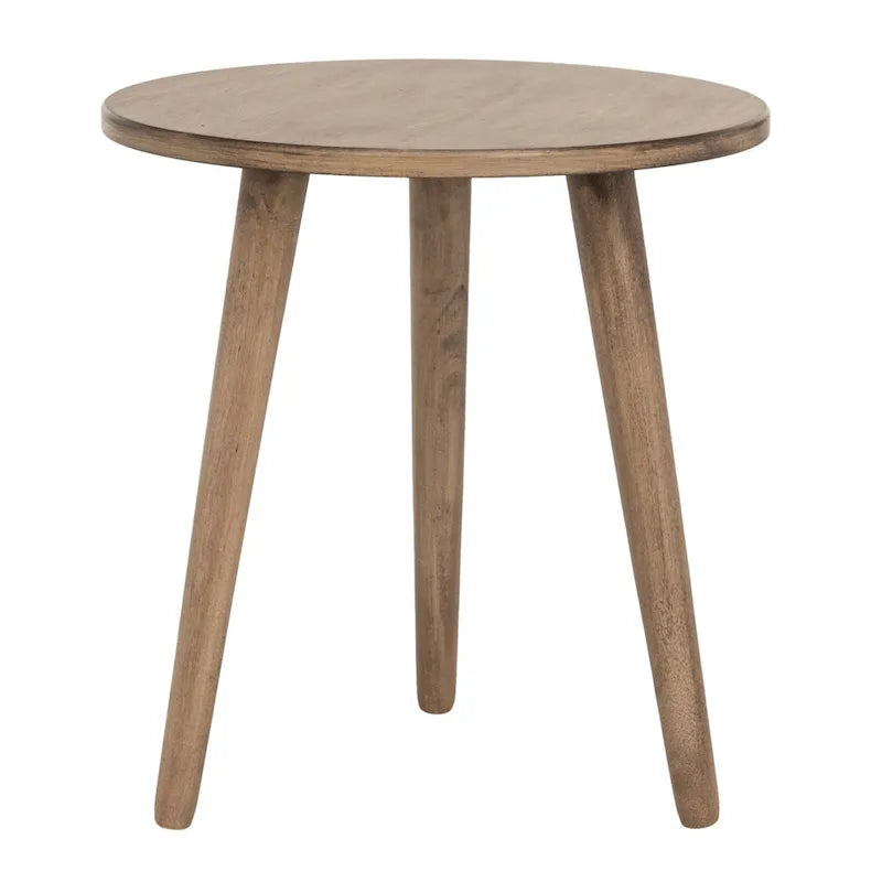 Round Accent Side Table 16x16x16 Inch Pine Wood Multi-Color