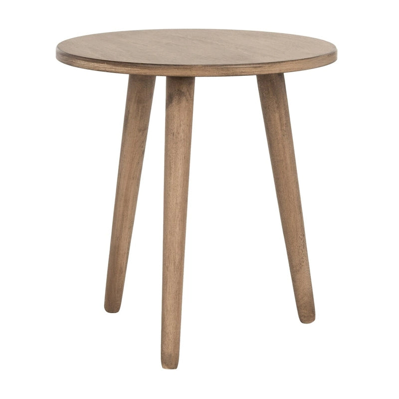 Round Accent Side Table 16x16x16 Inch Pine Wood Multi-Color