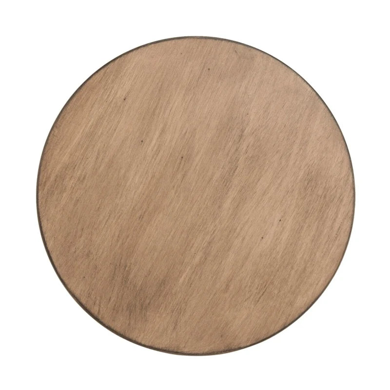 Round Accent Side Table 16x16x16 Inch Pine Wood Multi-Color