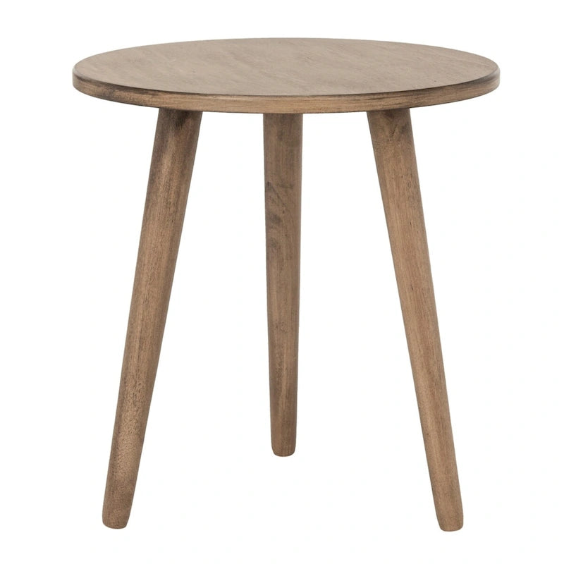 Round Accent Side Table 16x16x16 Inch Pine Wood Multi-Color