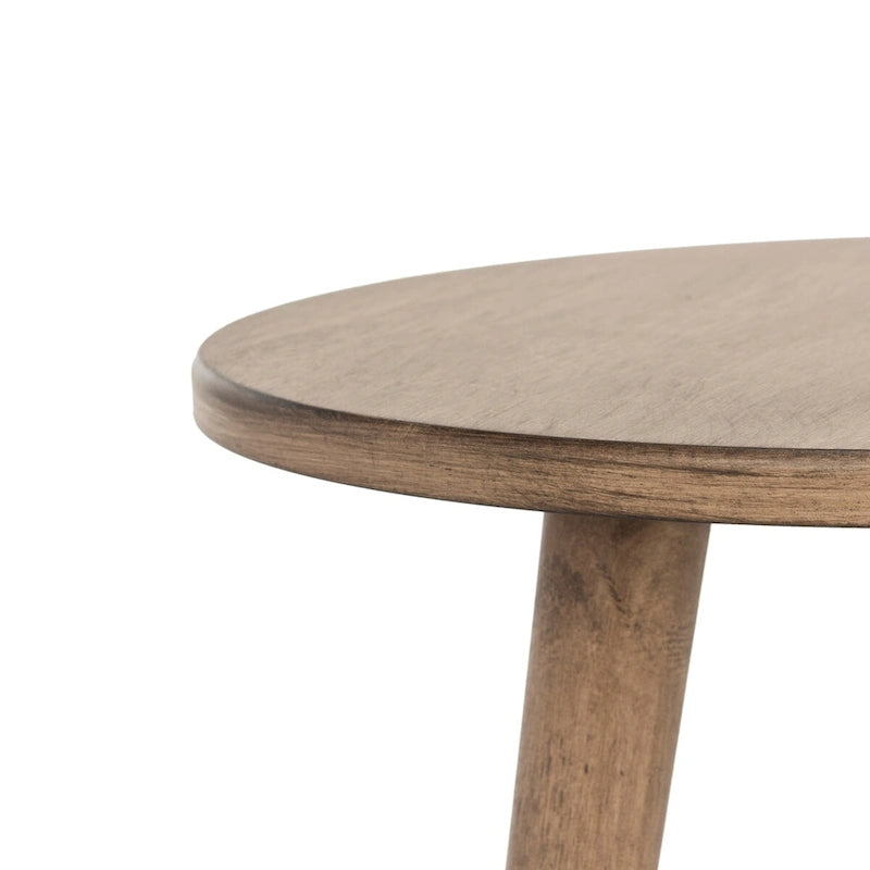 Round Accent Side Table 16x16x16 Inch Pine Wood Multi-Color