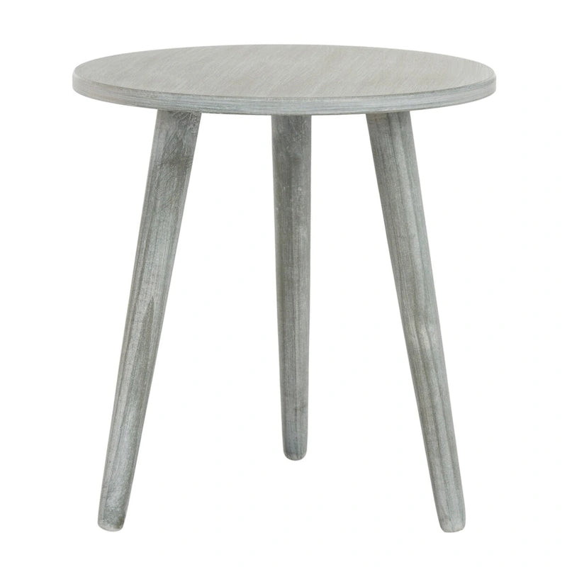 Round Accent Side Table 16x16x16 Inch Pine Wood Multi-Color