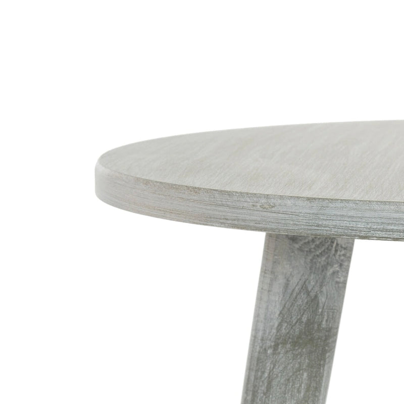 Round Accent Side Table 16x16x16 Inch Pine Wood Multi-Color