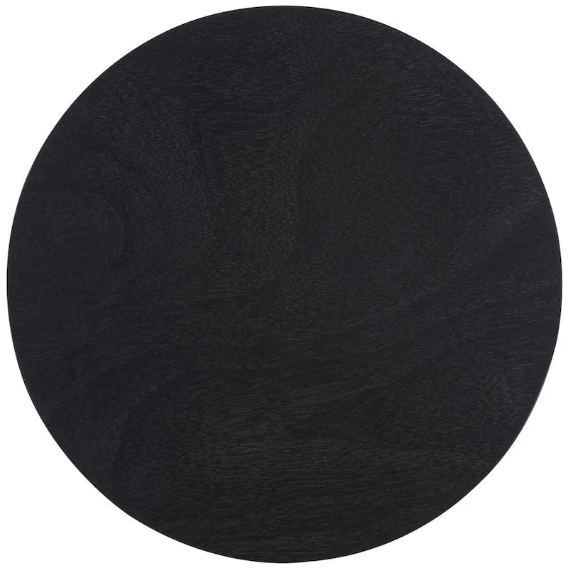 Round Accent Side Table 16x16x16 Inch Pine Wood Multi-Color