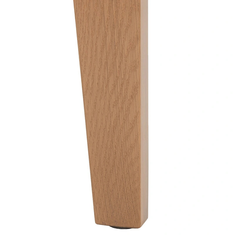 Console en bois naturel avec pieds incurvés et plateau en creux