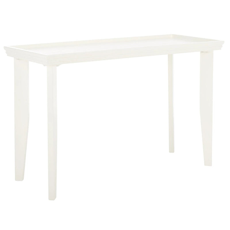 Console en bois naturel avec pieds incurvés et plateau en creux