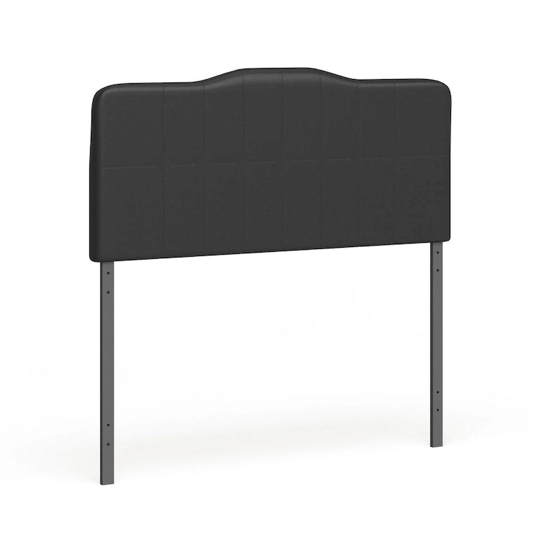 Full Size Adjustable Tufted Vinyl Upholstered Bedroom Headboard