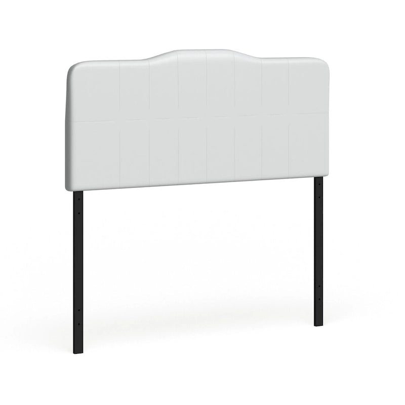 Full Size Adjustable Tufted Vinyl Upholstered Bedroom Headboard