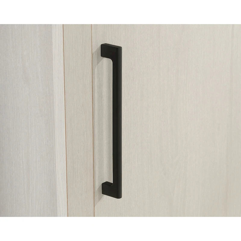 Sliding Door Storage Wardrobe Armoire with Adjustable Shelves and Drawer