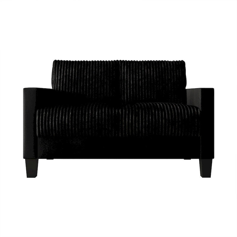 Corduroy Mid-Century Modern Velvet Upholstered Loveseat