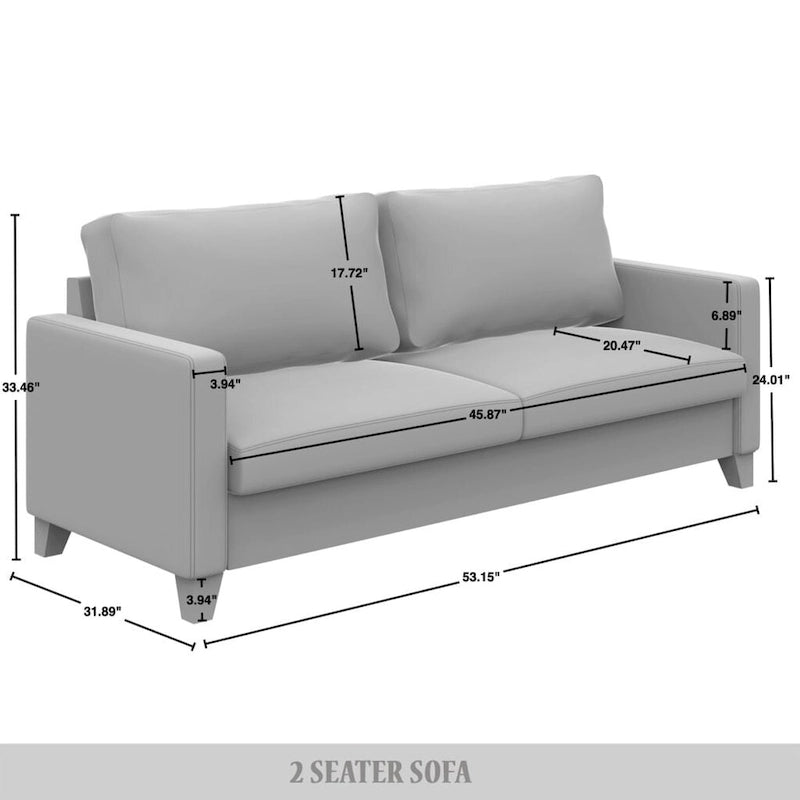 Corduroy Mid-Century Modern Velvet Upholstered Loveseat