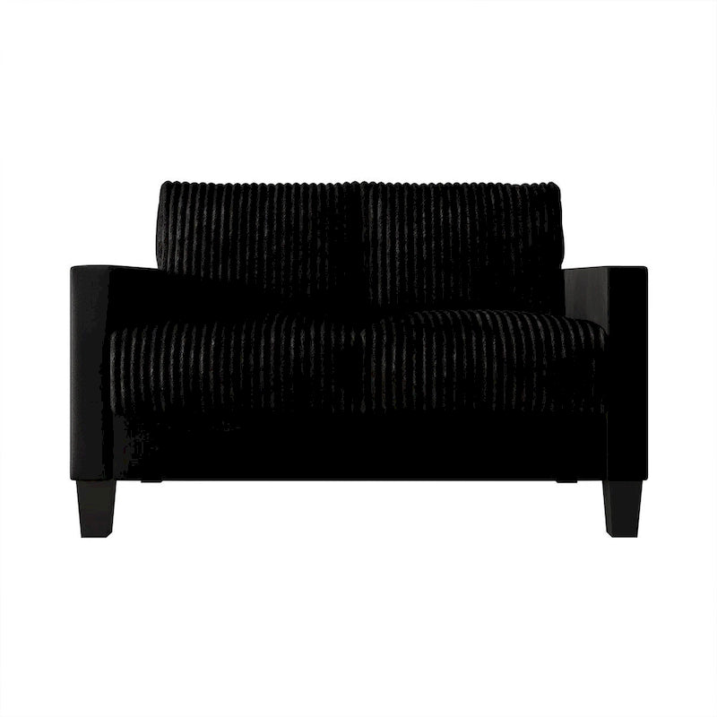 Corduroy Mid-Century Modern Velvet Upholstered Loveseat